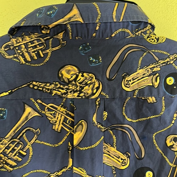 New Mens Stussy Brass Shirt in Navy !! Too Cool For Most of You!!! Lol! Fun !!! - Picture 9 of 11